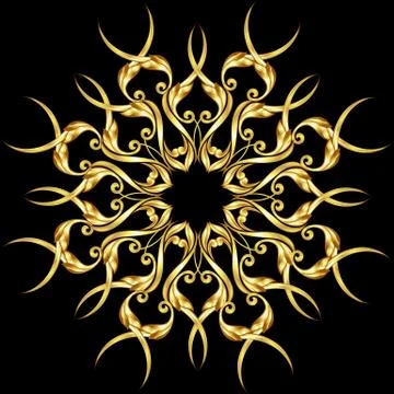 Golden element Stock Illustration