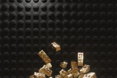 Golden elements on a dark background with a pattern. Elements for the designe 스톡 일러스트