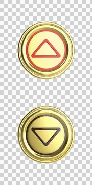 Golden elevator buttons Stock Illustration