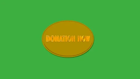 Golden elliptical button with golden text DONATION NOW. Donate Icon Vídeo Stock 147124151
