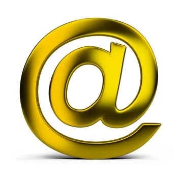 Golden email 库存插图
