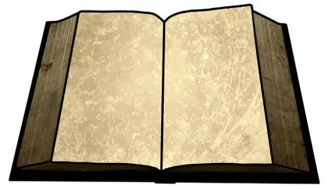 Golden empty blank book image Stock Illustration