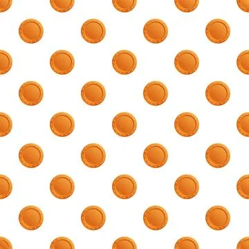Golden empty shield pattern creating seamless background Illustrazione stock