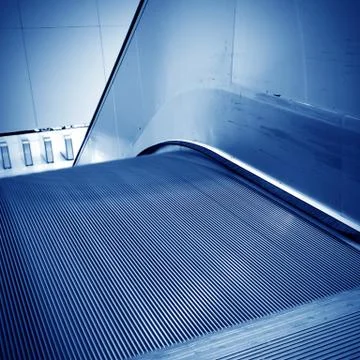 Golden escalator Foto stock