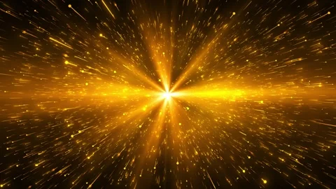 Golden explosion burst background with radiant center light, fast streaks, and f Stock Footage 340420261