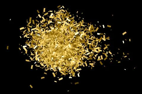 Golden Explosion Of Confetti. 스톡 일러스트