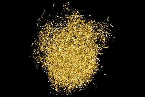Golden Explosion Of Confetti. 스톡 일러스트