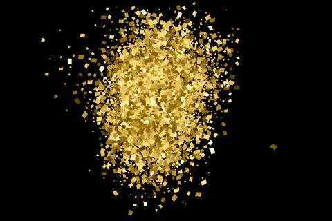 Golden Explosion Of Confetti. 스톡 일러스트