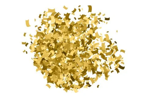 Golden Explosion Of Confetti. 스톡 일러스트
