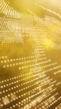 Golden explosion of particles radiating from a bright center, creating a dyna Stock Illustration