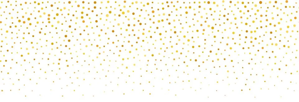 Golden falling confetti background. Repeating gold glitter pattern. Yellow イラスト素材