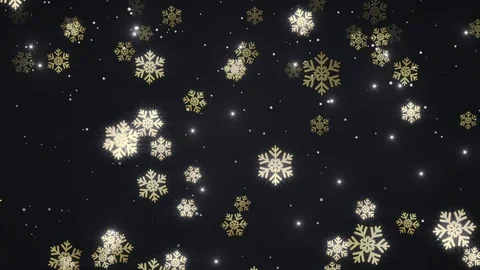 Golden falling snow Video stock 71001215