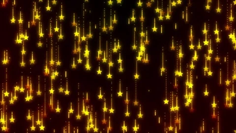 Golden falling star animation background Stock Footage 292587082