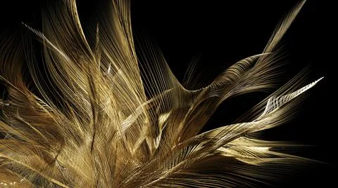 Golden Feather Background Stock Illustration