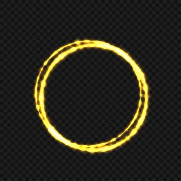 Golden fire ring Stock Illustration