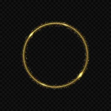 Golden fire ring Stock Illustration