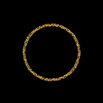 Golden fire ring Stock Illustration