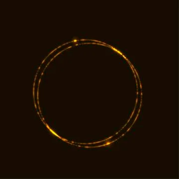 Golden fire ring Stock Illustration