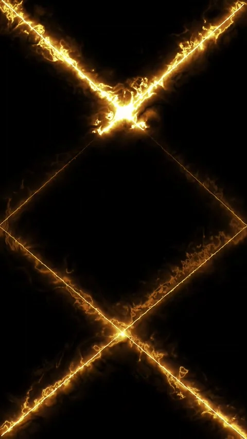 Golden fire shape abstract motion background. Vidéo 331898254