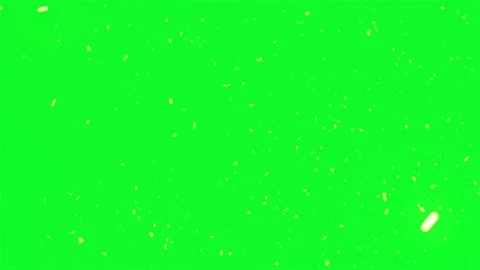 Golden fire sparks falling over bright green screen background Stock Footage 331767967