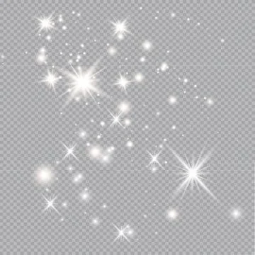 Golden fire on a transparent background,  Stock Illustration