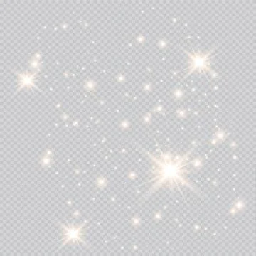 Golden fire on a transparent background,  Stock Illustration