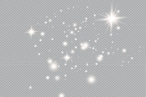 Golden fire on a transparent background,  Stock Illustration