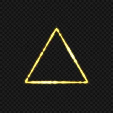 Golden fire triangular Stock Illustration