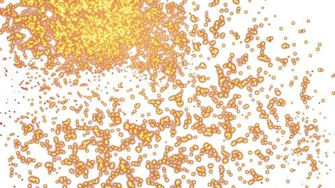 Golden fireflies falling effect isolated on transparent background, perfect for Stock Illustration