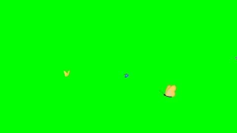 Golden fireflies moving and floating in the dark on green screen. Stock Footage 295535677