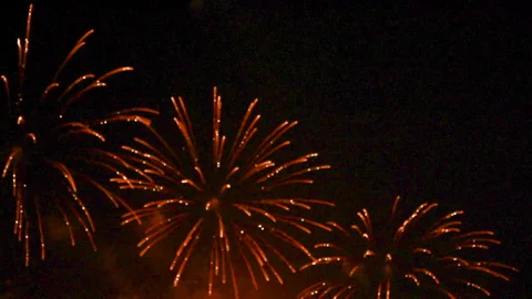 Golden Firework Countdown to new year 2025 party time Stock Footage 290161538