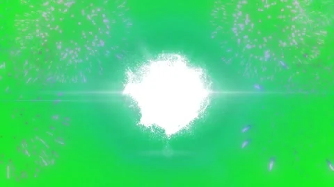 Golden firework exploding in dark night sky with sparkling particles Video stock 336650022