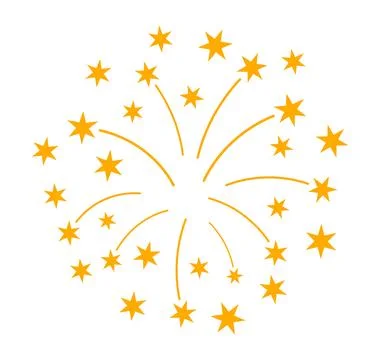 Golden firework exploding illustration Stock Illustration
