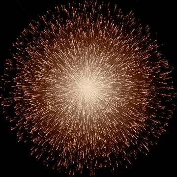 Golden firework explosion against a dark night sky イラスト素材