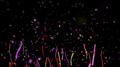 Golden firework explosion with colorful streamers. Festive pyrotechnic display Vídeo Stock 340381076