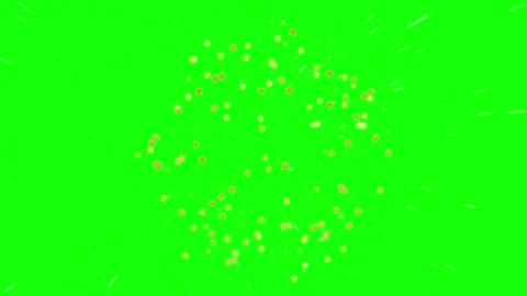 Golden firework explosion isolated on green screen background for easy Stock Footage 344917977