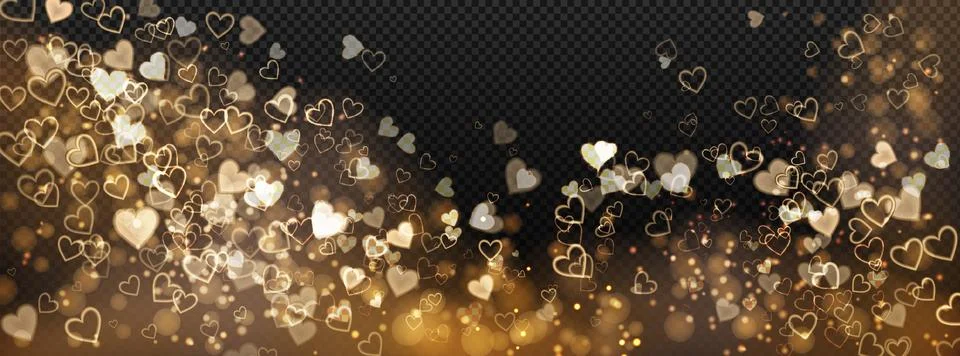 Golden Firework Overlay Stock Illustration