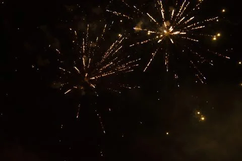 Golden firework Stock Photos