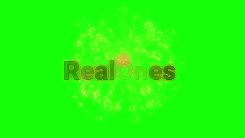 Golden fireworks explode against a green screen background with fireworks Stock Footage 340941105