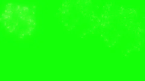 Golden fireworks exploding on green screen. Festive pyrotechnic display for Stock Footage 339646878