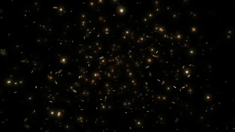 Golden fireworks exploding in night sky with sparks Video stock 337087661