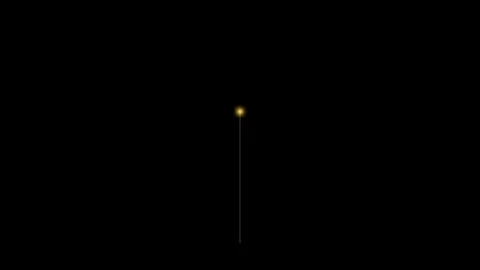 Golden fireworks exploding in night sky isolated on black background cinema.. Video stock 344905853