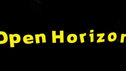Golden fireworks exploding over black background with yellow text Video stock 338386628