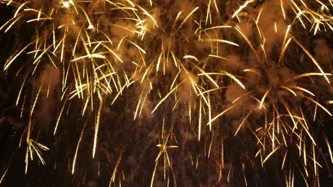Golden fireworks Video stock 167148185