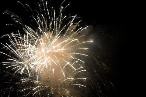 Golden Fireworks Stock Photos