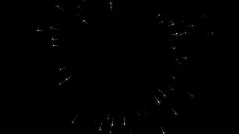 Golden Fireworks Radiance Loop Stock Footage 341161413