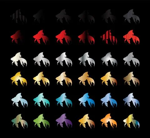 Golden fish background Stock Illustration