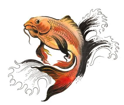 Golden fish Stock Illustration