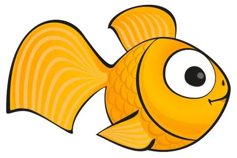 Golden fish isolated Illustration
