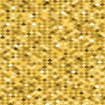 Golden fish scale seamless pattern Illustrazione stock